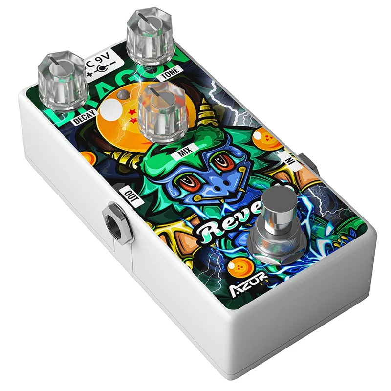 AZOR 12 زودياك سلسلة التنين ريفيرب الغيتار دواسة تأثير ريفيرب دواسة صغيرة تأثيرات الغيتار الملحقات