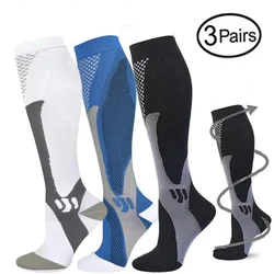 Chaussettes de compression élastiques pour hommes et femmes, bas de sport, belles jambes, course à pied, infirmière, escalade, cyclisme, 3 paires, 5 paires, 6 paires, 7/8 paires par lot