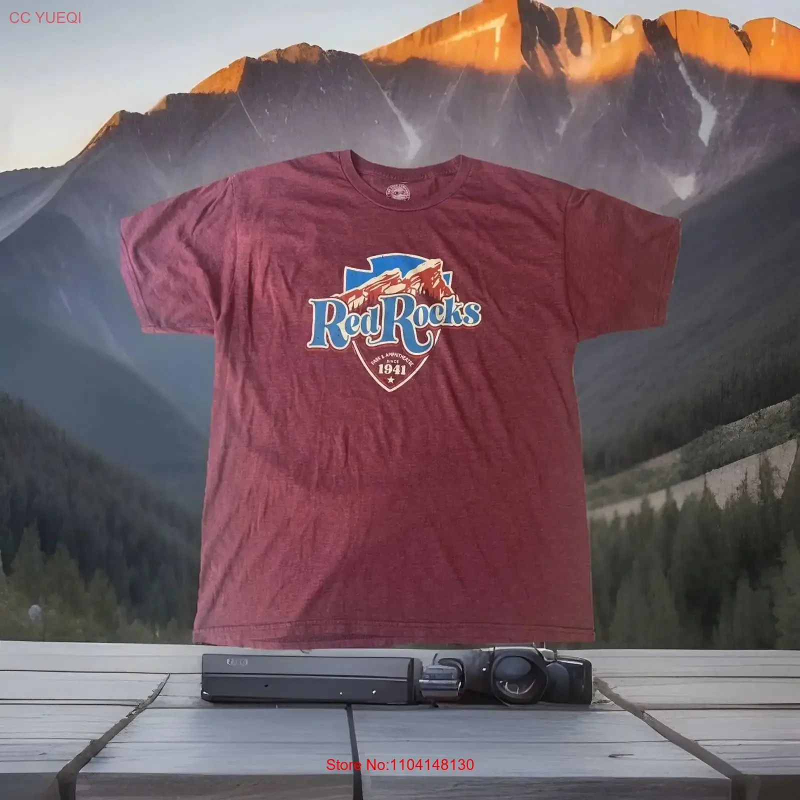 Red Rocks Park Amphitheatre Est 1941 U Of Colorado Boulder T Shirt Large New vintage Washed Breathable Comfortable Stretched
