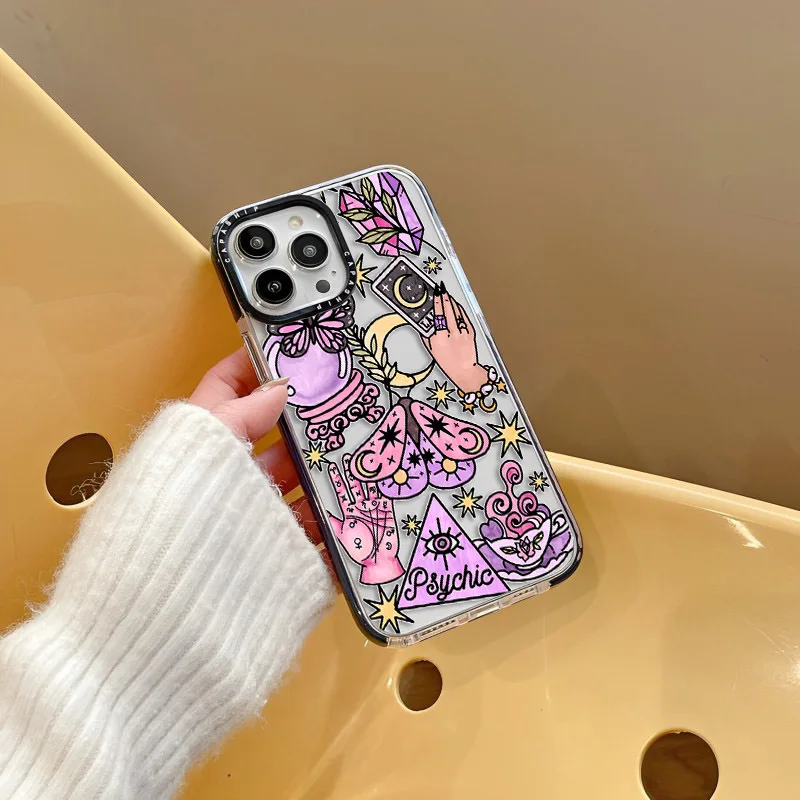 Skeleton Butterfly Letter Cat Case For iPhone 16 15 14 13 12 11 Pro X XS XR Max 7 8 Plus SE 2022 Soft TPU Shockproof Back Cover