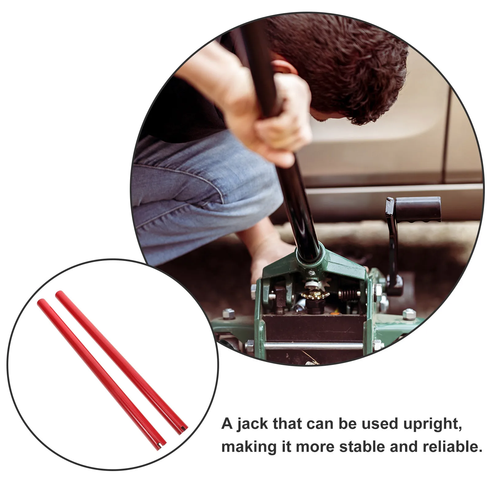 

Luxshiny 2Pcs Hydraulic Jack Handle Replacement for Trailer Car Lifting Accessories Safe Efficient