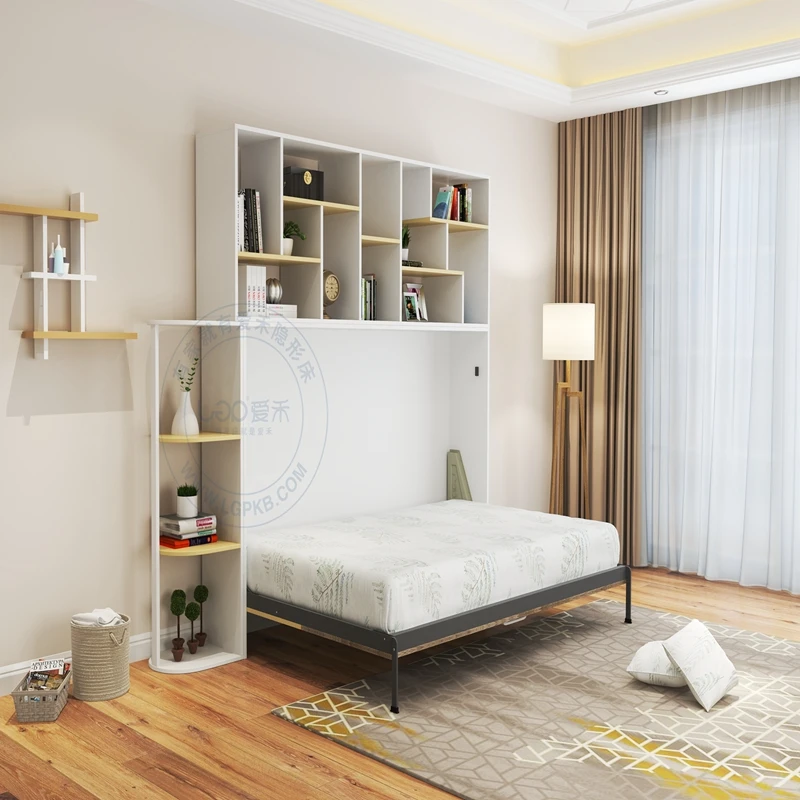 Single apartment sitting room metal small horizontal space saving wall mounted bed mechanism