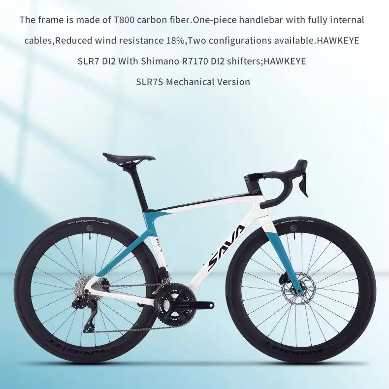 SAVA NEW F20 Full Carbon Fiber Road Bike with SHIMAN0 105 7170 DI2 Groupset Multicoloured gradient racing bike