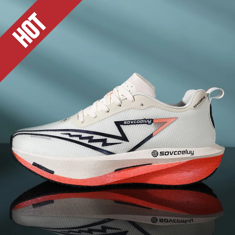 

Новые кроссовки для бега с карбоновой пластиной, для марафона, мужские и женские, дышащие, легкие, удобные, нескользящие, повседневные.