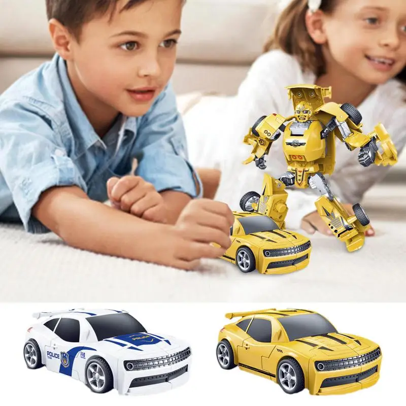 

Transforming Car Push And Go Pull Back Vehicles Race Cars Portable Fine Motor Skills Toys Learning & Education Toys Kids