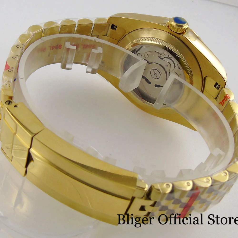 Imagem -06 - Relógio Nologo Fluted Automático Masculino Costas de Vidro Miyota Mostrador Prata e Dourado Jubilee Band Nh35a Dial 36 mm 39 mm Pt5000