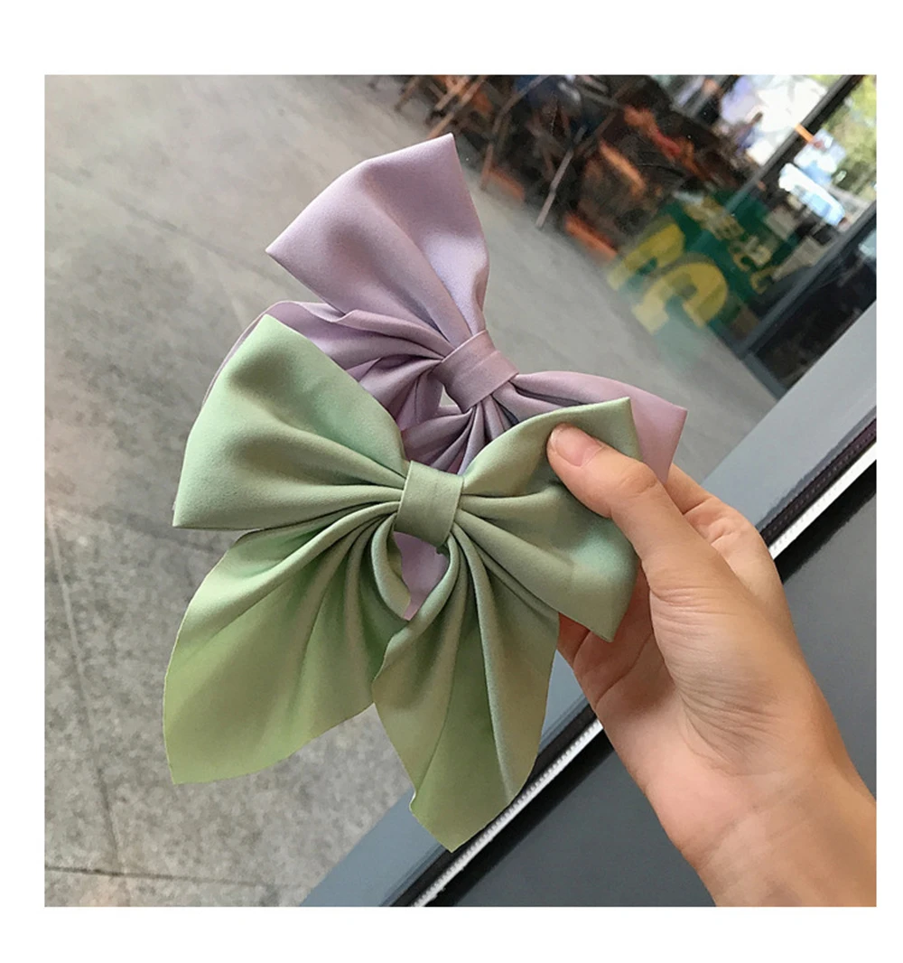 Beludru Busur Besar Busur Rambut Elastis Rambut Padat Ikatan Simpul Bebek Mulut Klip Rambut Jepit Rambut Aksesoris Rambut Wanita Klip Rambut