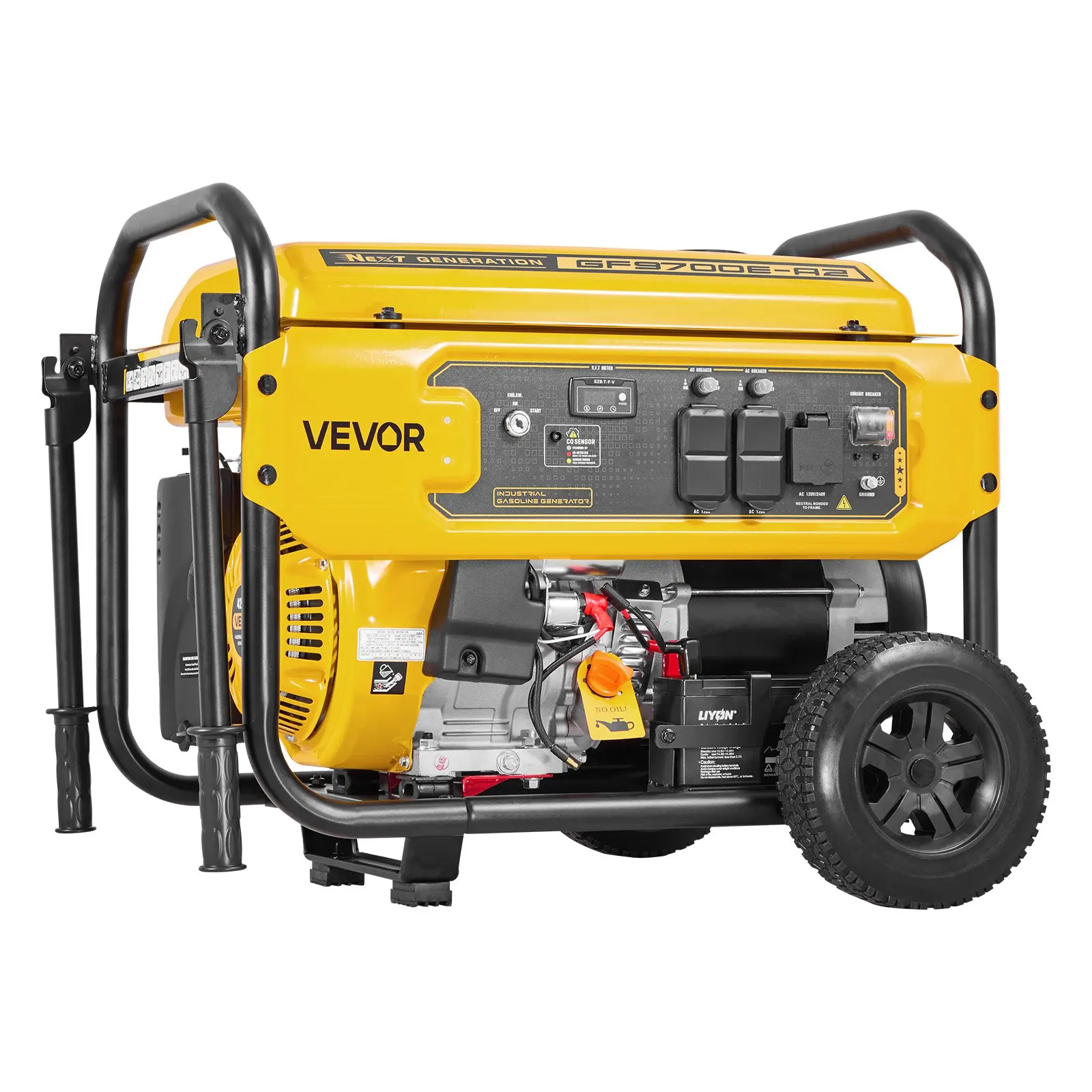 

Portable Generator, 9625W Peak Watt Home Generator, Backup Generators For Home With Foldable Handle, Electric Start, Gas