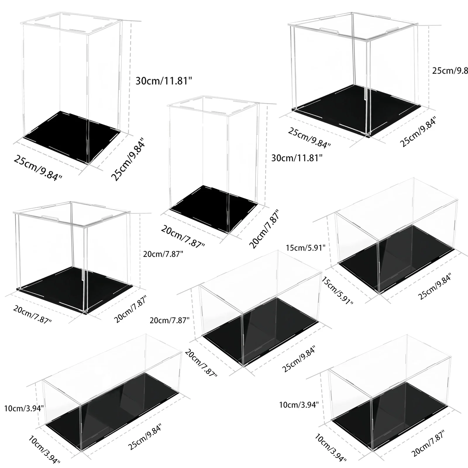 

Clear Assemble Acrylic Display Box for Collectibles,Dustproof Display Case for Action Figures,Model,Doll Protect Display Cabinet