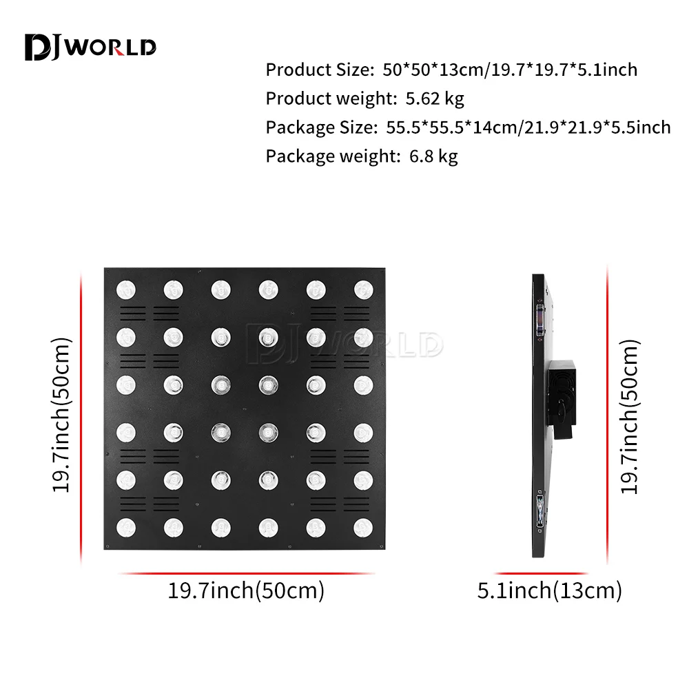 36x9W LED RGB Matrix Panel oślepiania DMX512 oświetlenie efekt sceniczny dla impreza z dj-em parkiet taneczny Bar klub weselny