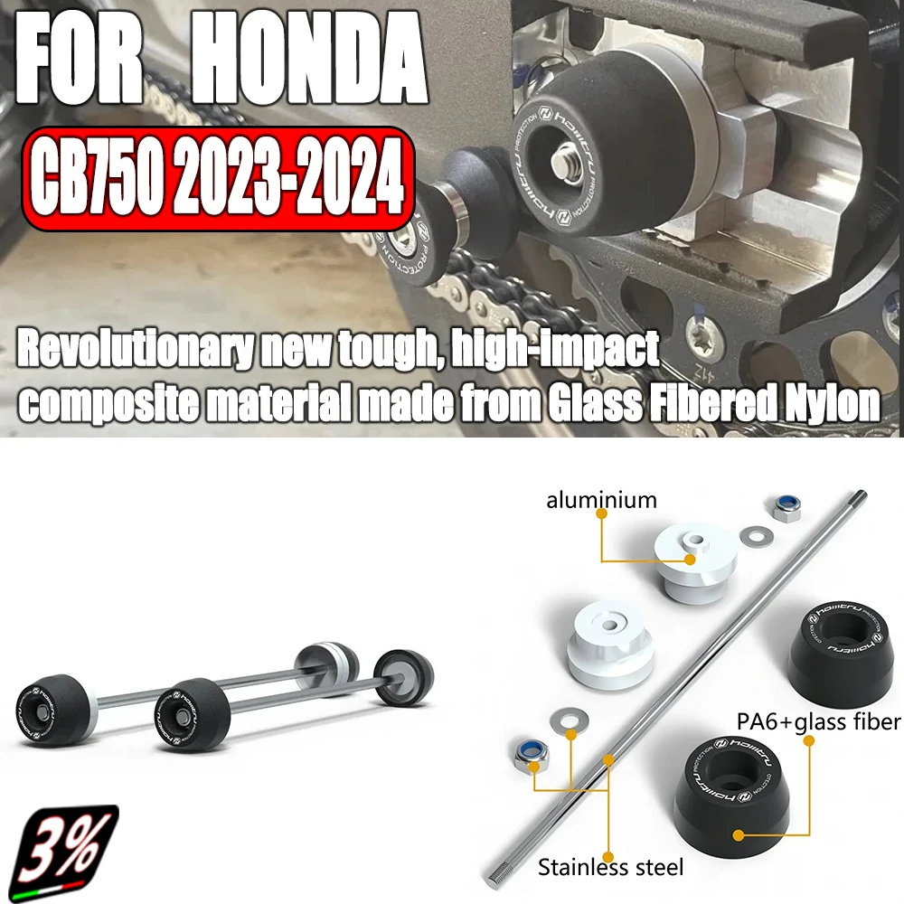 

For Honda CB750 2023-2023 Front Rear wheel Spindle Crash Protection CB750 Pad Anti-Fallen Accessories