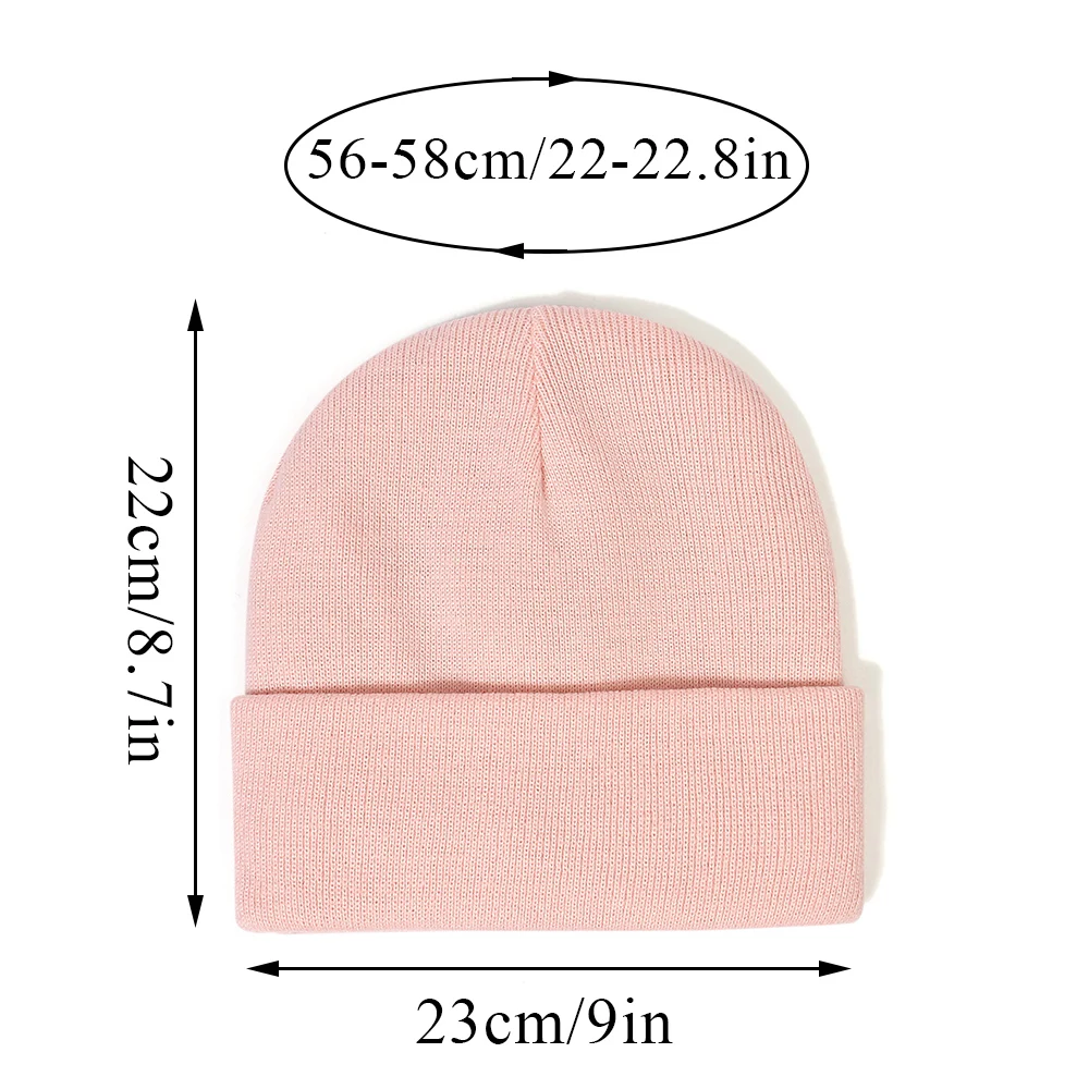 Cashmere Knitted Beanie Hat Winter Silk Satin Lined Beanie Hats Women Men Unisex Thick Chunky Cap Solid Warm Soft High Quality