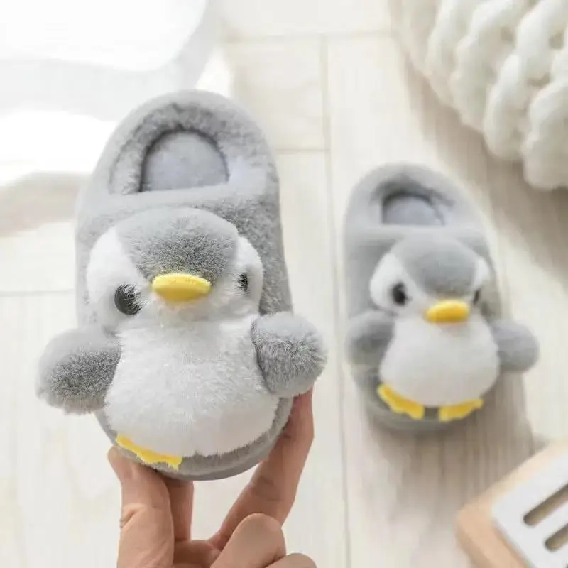 

Thickened warm keeping cartoon children cotton slippers autumn winter boy and girls indoor anti-skid baby cotton shoes pantuflas