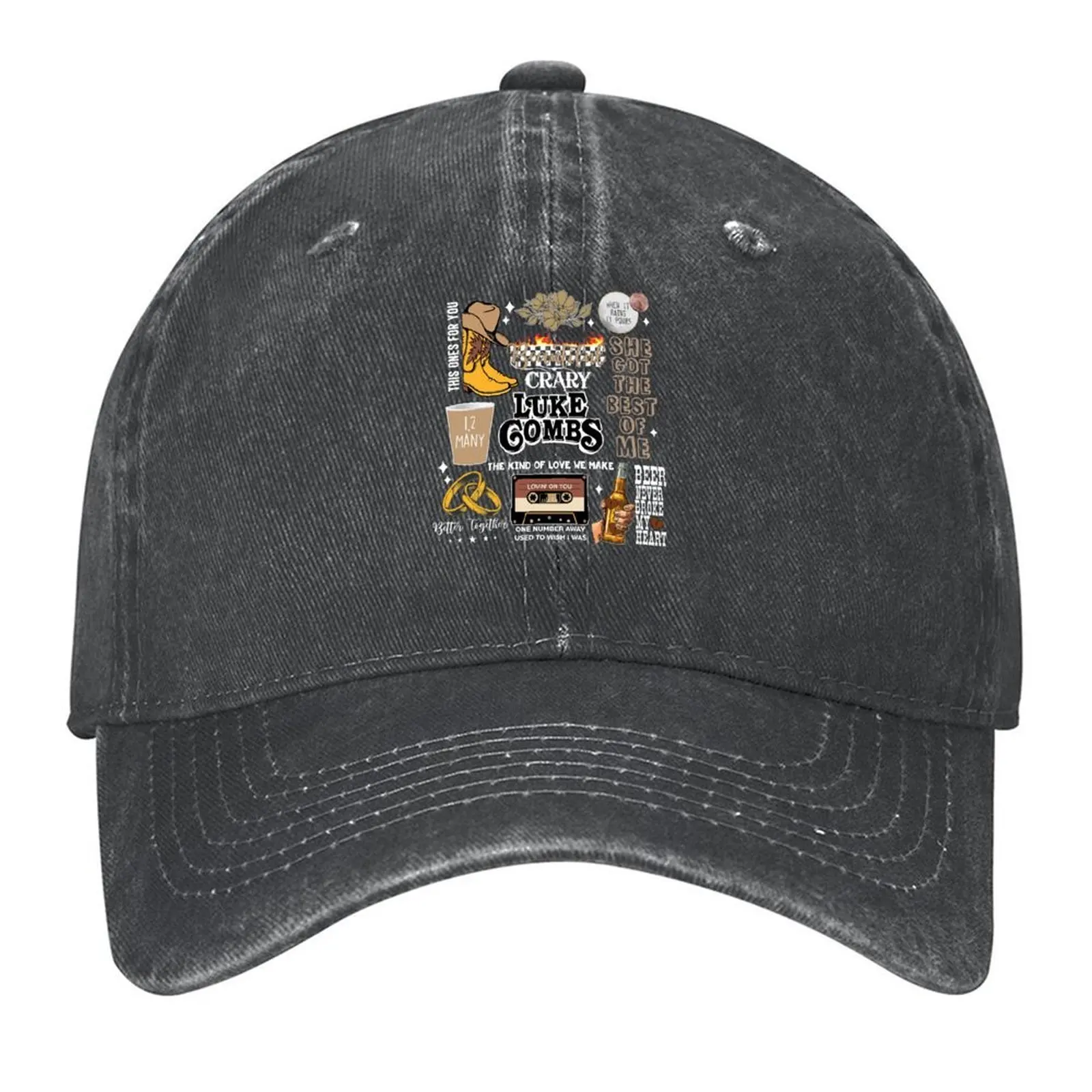 

Luke Combs Vintage texas music rodeo Baseball Cap Hat men custom caps Golf Wear Hat Beach Men's Luxury Women's