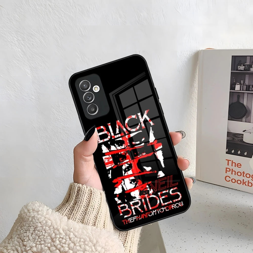 آندي بيرساك الحجاب العرائس BVB قضية الهاتف لسامسونج غالاكسي S25 S24 S23 S22 S20 S21 نوت 20 الترا زائد Fe غطاء فضي ملون