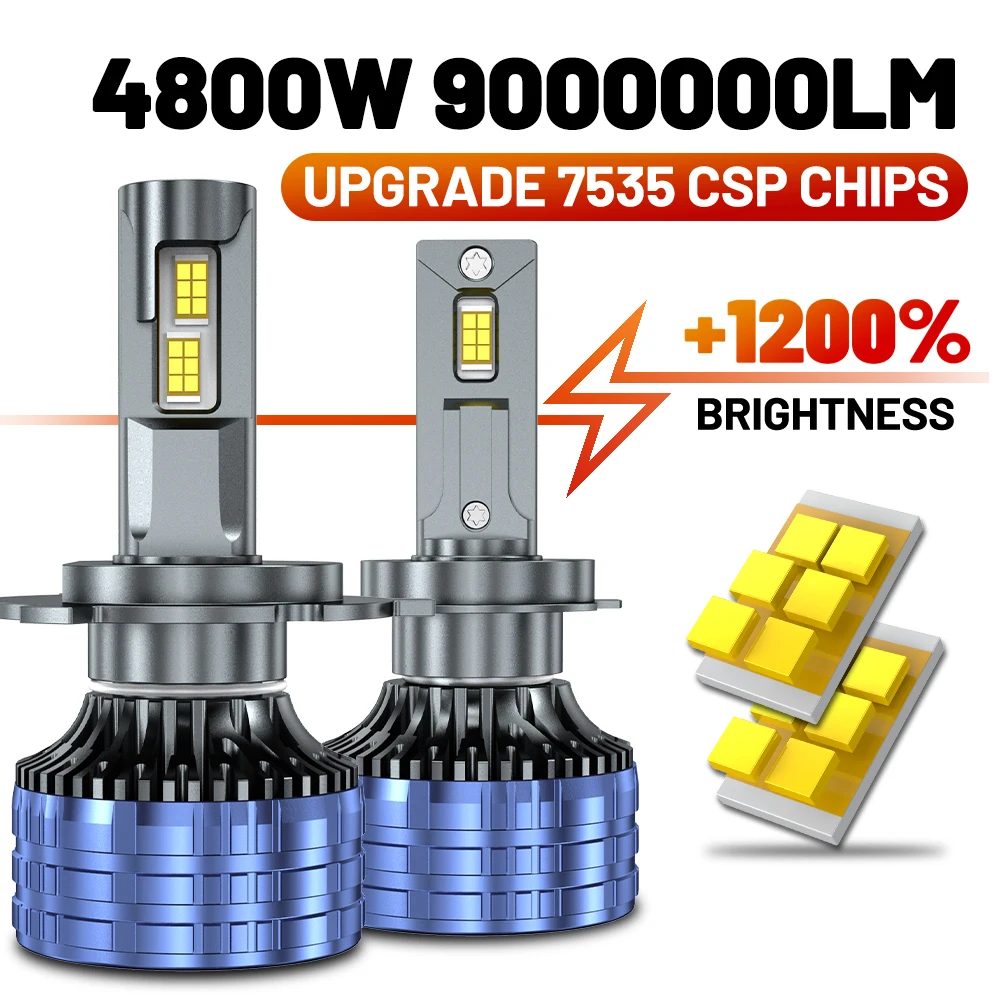

H4 LED Headlight H1 H7 H8 H9 H11 9005 HB3 9006 HB4 9012 9007 H13 880 881 H27 Car Led Lights 9000000LM 4800W Fog Lamps 6000K 12V