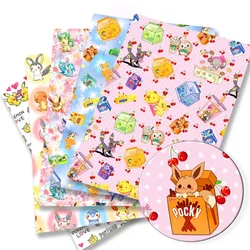 Pokemon Cartoon Fabric140*50cm Handmade Sewing Patchwork Quilting Baby Dress Home Sheet Printed Fabric Fabric Sewing Kids