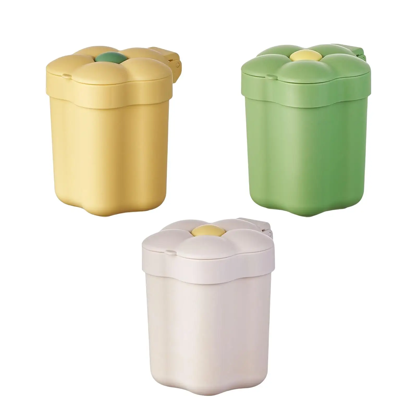 Mini Trash Can with Lid, Wastebasket for Bathroom Vanity, Desktop, Tabletop