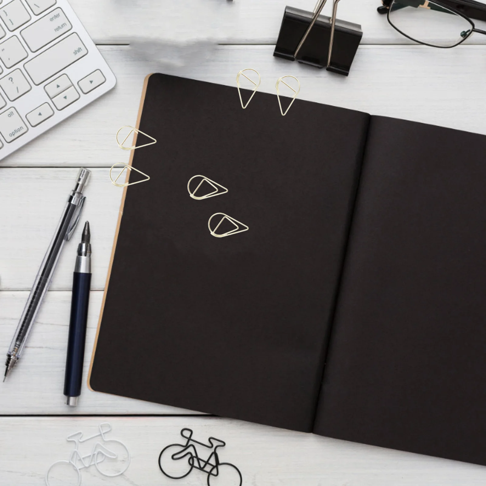 6 قطع من مشابك الورق المكتبية المزخرفة بشكل إبداعي لطيف على شكل مشبك ورق ممتع #6