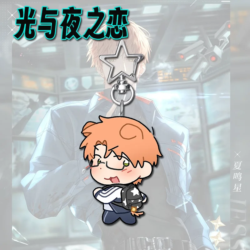 5PCS Anime Light and Night Keychain Cartoon Jesse Osborn Sariel Acrylic Pendant Keyring Jewelry Backpack Decorations Gifts