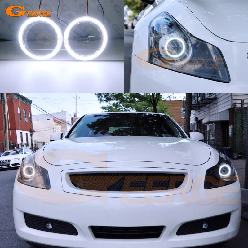 

Для INFINITI G35 G37 Nissan Skyline 250GT 350GT 370GT V36 отличный ультра яркий дневной светильник COB Led Angel Eyes Halo Ring