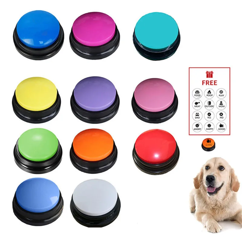

Voice Recording Button Dog Buttons for Communication Pet Training Buzzer 30 Second Record Playback Funny Gift for Study Office