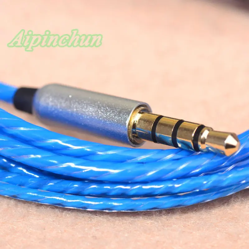 Aipinchun 3,5 мм 4-полюсный разъем для самостоятельной сборки наушников, аудиокабель, микрофон, для ремонта регулятора наушники, провод провода OFC
