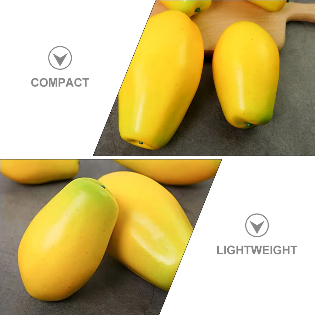 2 Pcs Decorative Fruit Props Papaya Model Early Education Artificial Display Photo