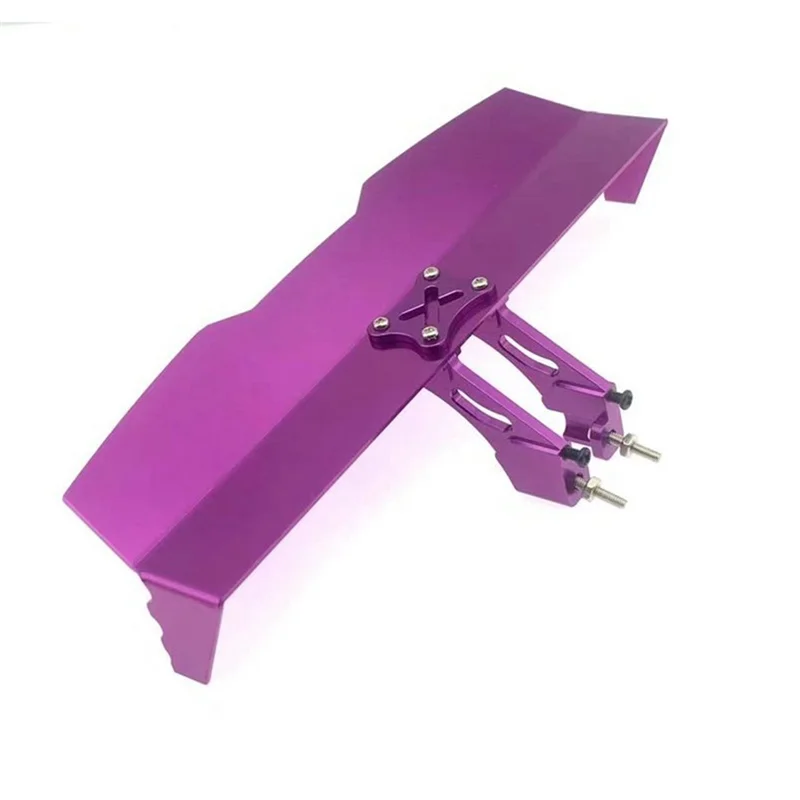 Metal Tail Wing and Mount Fixing Bracket for 144001 144010 124007 124017 124019 RC Car Upgrade Parts,Purple