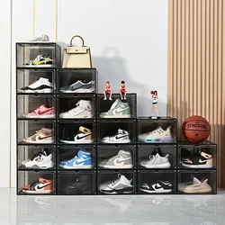 Transparent Acrylic Shoe Organizer, Magnetic Hard Plastic Storage Box, Shoe Rack, Shoe Cabinet, 1 Pc