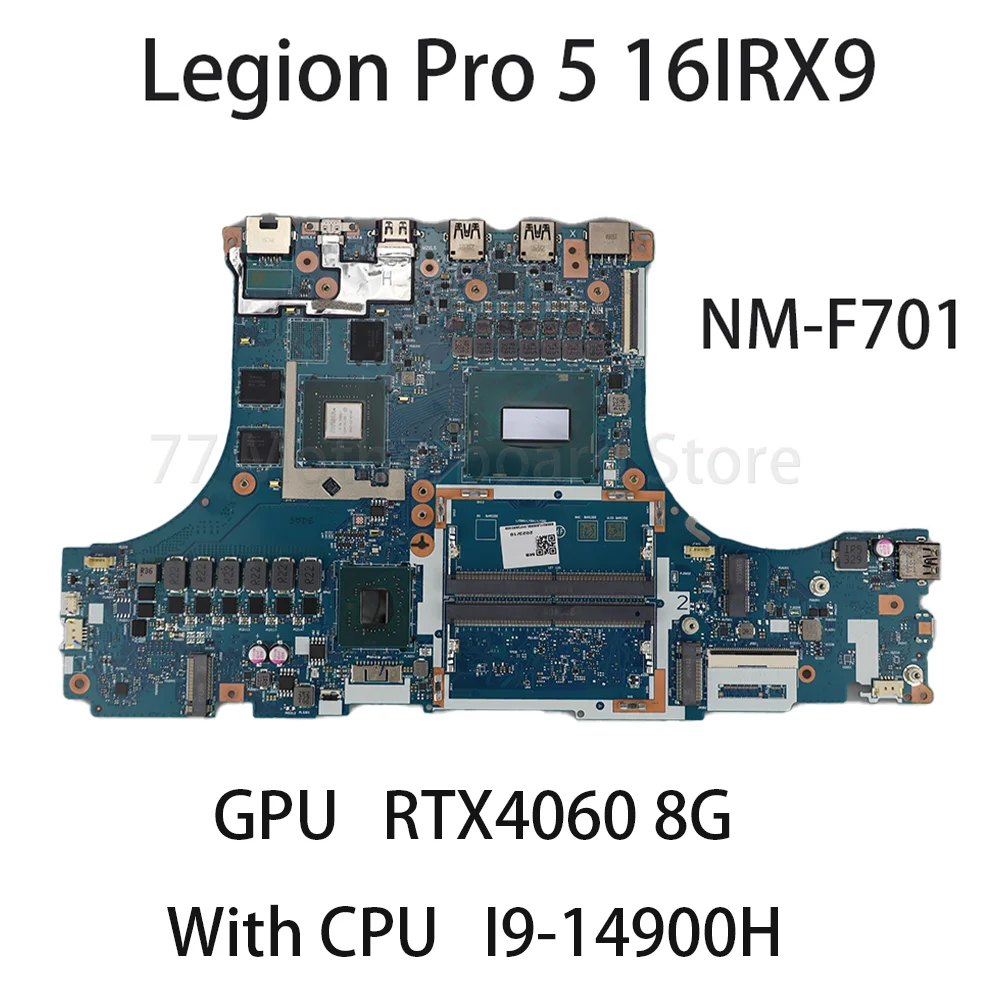 Laptop Motherboard For Lenovo Legion Pro 5 16IRX9 NM-F701 With CPU I9 14900H GPU RTX4060 8G Motherboard 5B21L80253