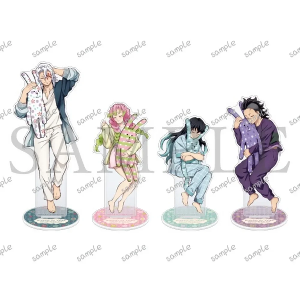 Game Kanroji Mitsuri Tokitou Muichirou Uzui Tengen Shinazugawa Genya Acrylic Stand Doll Anime Figure Model Cosplay Toy for Gift