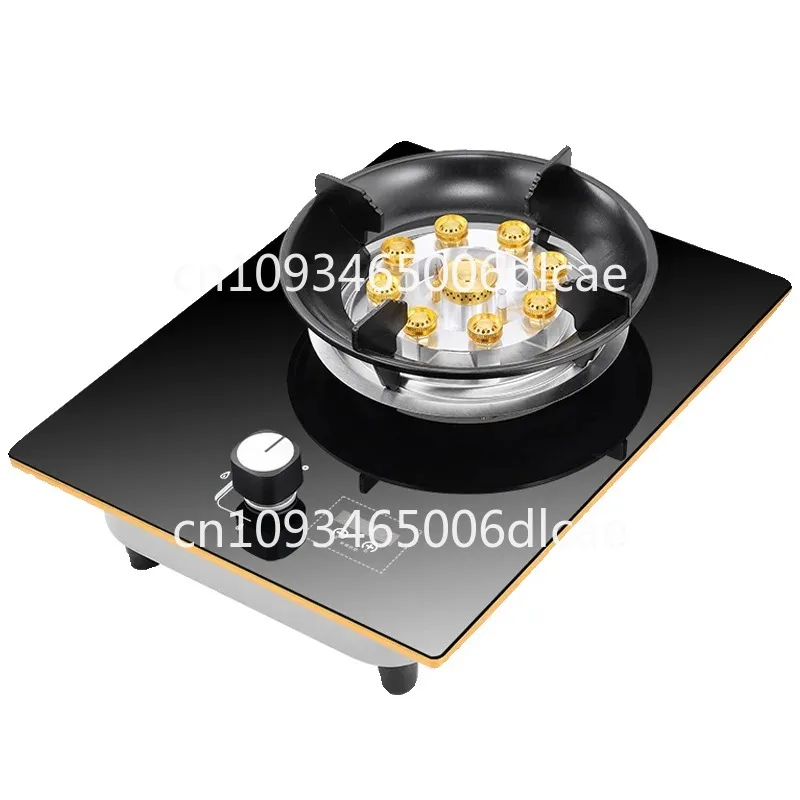 Gas stove, household high fire, single stove, desktop liquefied gas stove, timed day stainless steel embedded gas stove