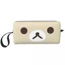 Korilakkuma Face Large Makeup Bag custodia impermeabile borse per cosmetici da viaggio rilakuma Organizer per Unisex