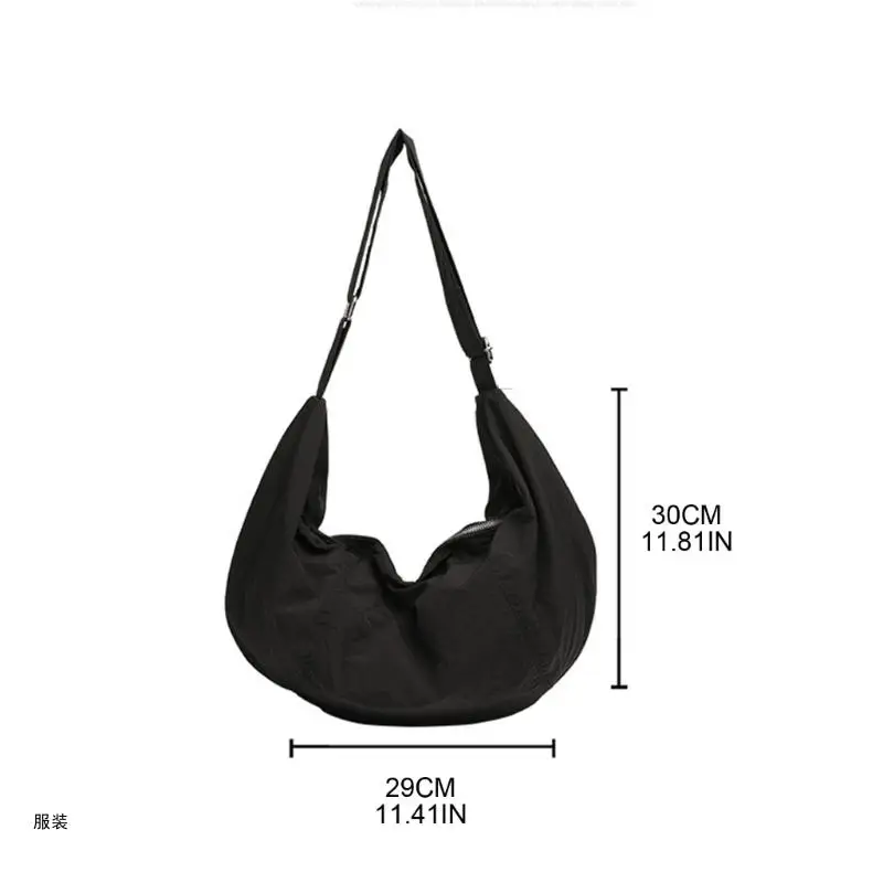 D0UD Einfache Umhängetaschen für Damen, Knödeltasche, Nylon-Handtaschen, Schultertasche, Schultertasche, Freizeittasche