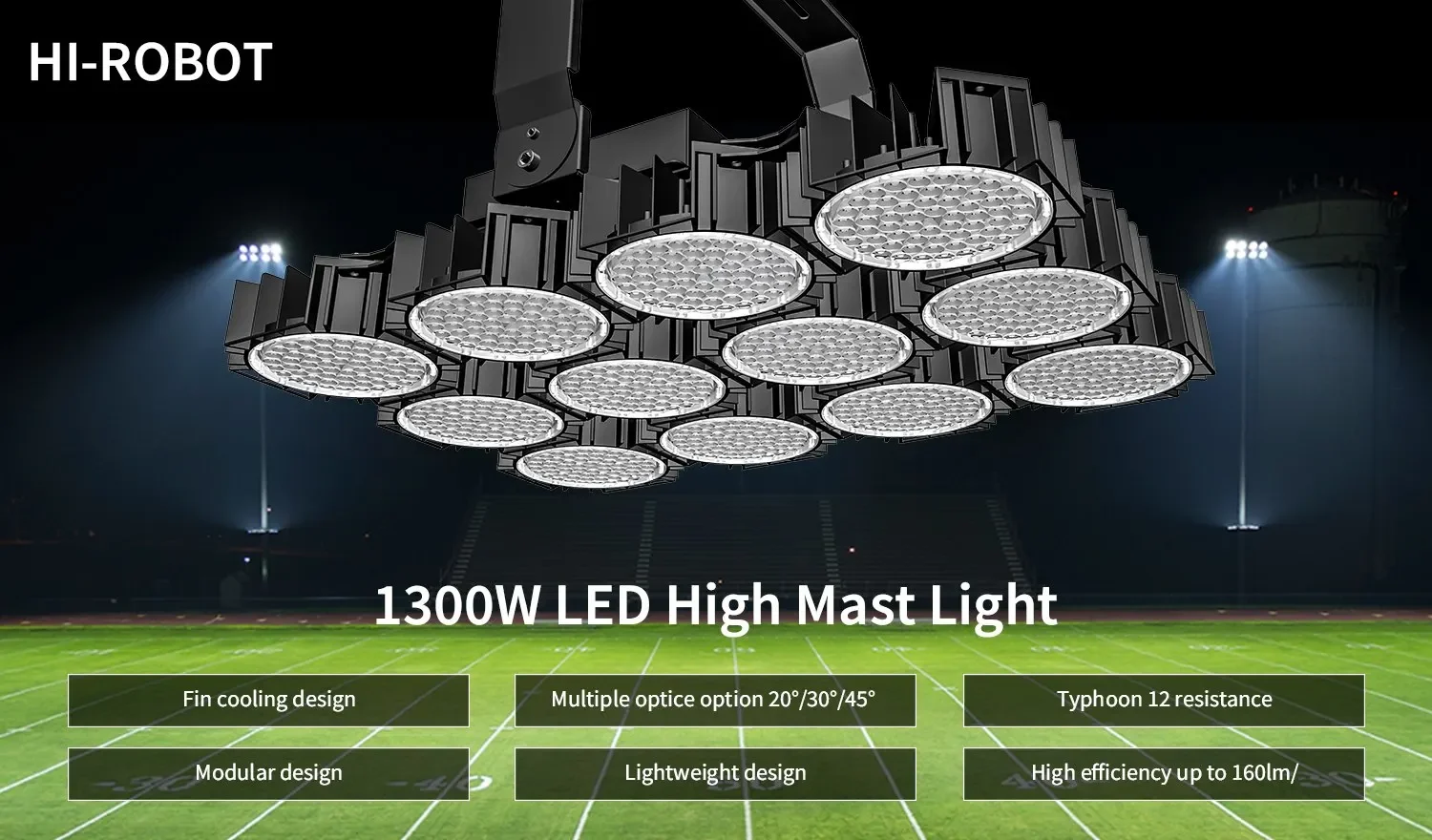 15m 18m 25m 30m High Mast Lighting 100000 Lumen 1000w Tower/Sport Staduim/Airport Used Outdoor High Mast Led Sport Flood Light