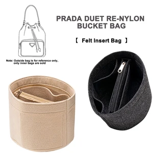 Evertoner-Felt-Einsatz-Bag Organizer, tragbare Kosmetiktasche, Innenbeutel, Eimerbeutel, Make-up-Tasche, Duett, Reynylon 6 Hauptverkäufe Prada Frau - №4