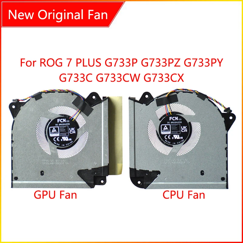New Original Laptop CPU GPU Cooling Fan For ASUS ROG 7 PLUS G733P G733PZ G733PY G733C G733CW G733CX