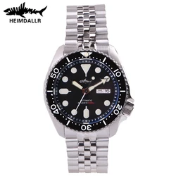 HEIMDALLR Sharkey SKX007 Watch Men Sapphire NH36 Automatic Mechanical Vintage Diver Watches 200M Waterproof C3 Luminous Clock