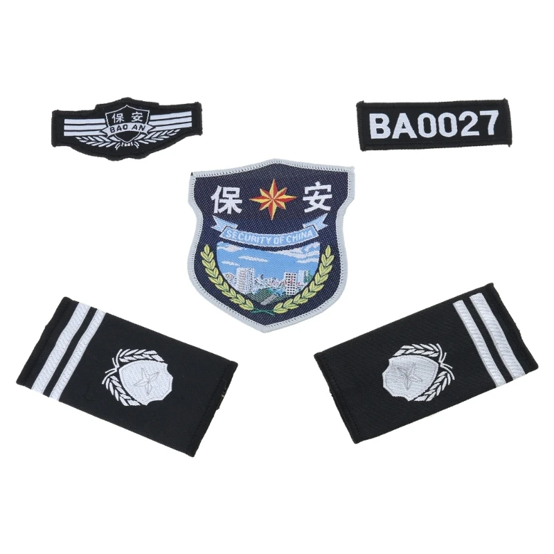 Pack of 4/7 Prominent Security Shoulder Decals Great for Security Personnel