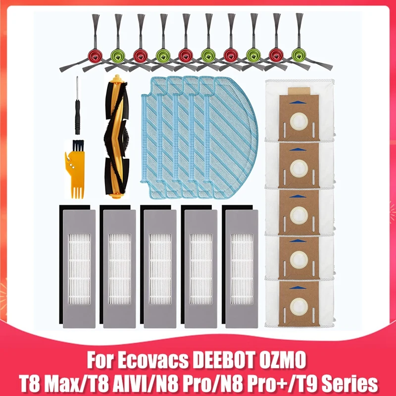 Kit di accessori di ricambio per Ecovacs DEEBOT OZMO T8 Max T8 AIVI T8 T9 Series N8 Pro N8 Pro + Robot aspirapolvere