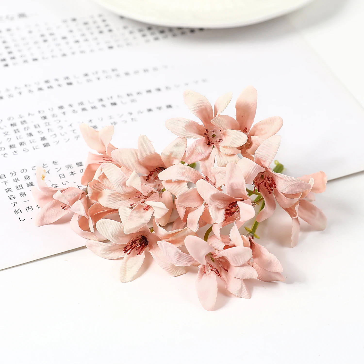 10/20Pcs Künstliche Seidenblumen Kopf Gradienten Orchidee Magnolie Blume Für Wohnkultur Hochzeit Dekoration DIY Haarnadel Zubehör – Detail 11