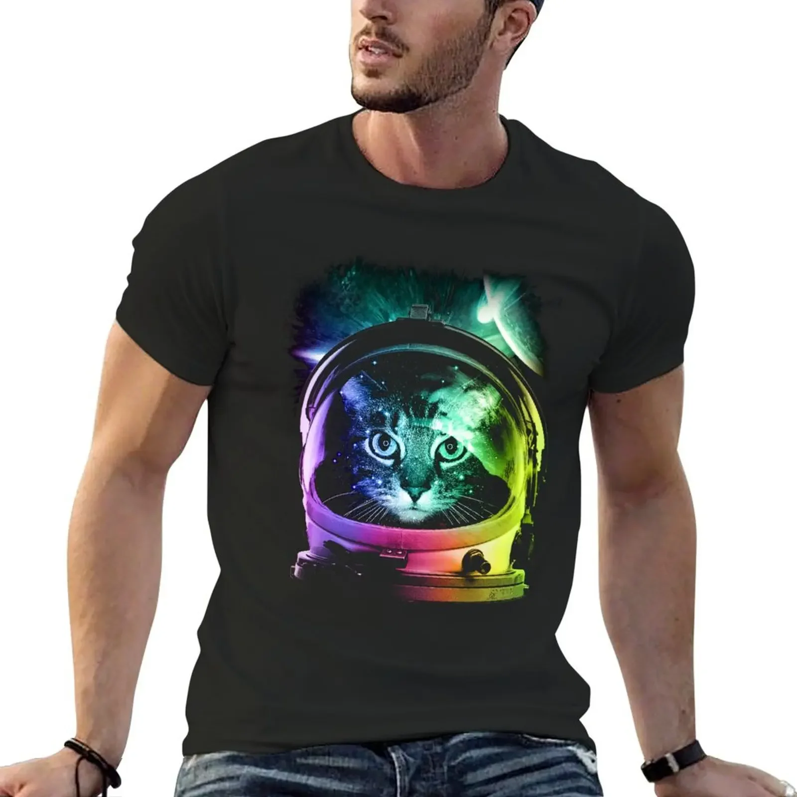 

Astronaut Cat V.II T-Shirt cute clothes anime plain oversized graphic tee mens t shirt