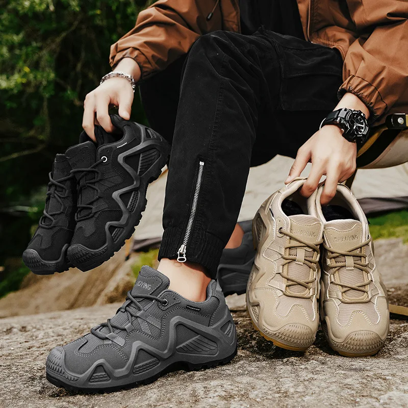 

Protection Outdoor Mens Combat Tactical Desert Boots Male Field Hunting Hiking Climbing Training Waterproof Sports Men Shoes