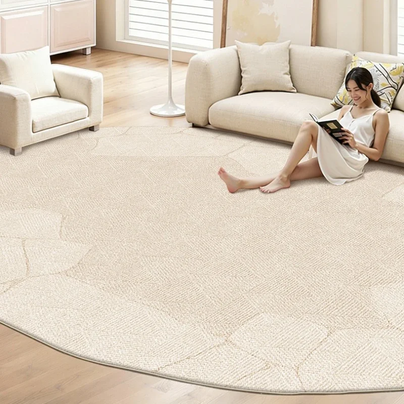 Cream Style Bedroom Decor Carpet Irregular Shape Carpets for Living Room Thick Plush Bedside Floor Mat Fluffy Soft Cloakroom Rug