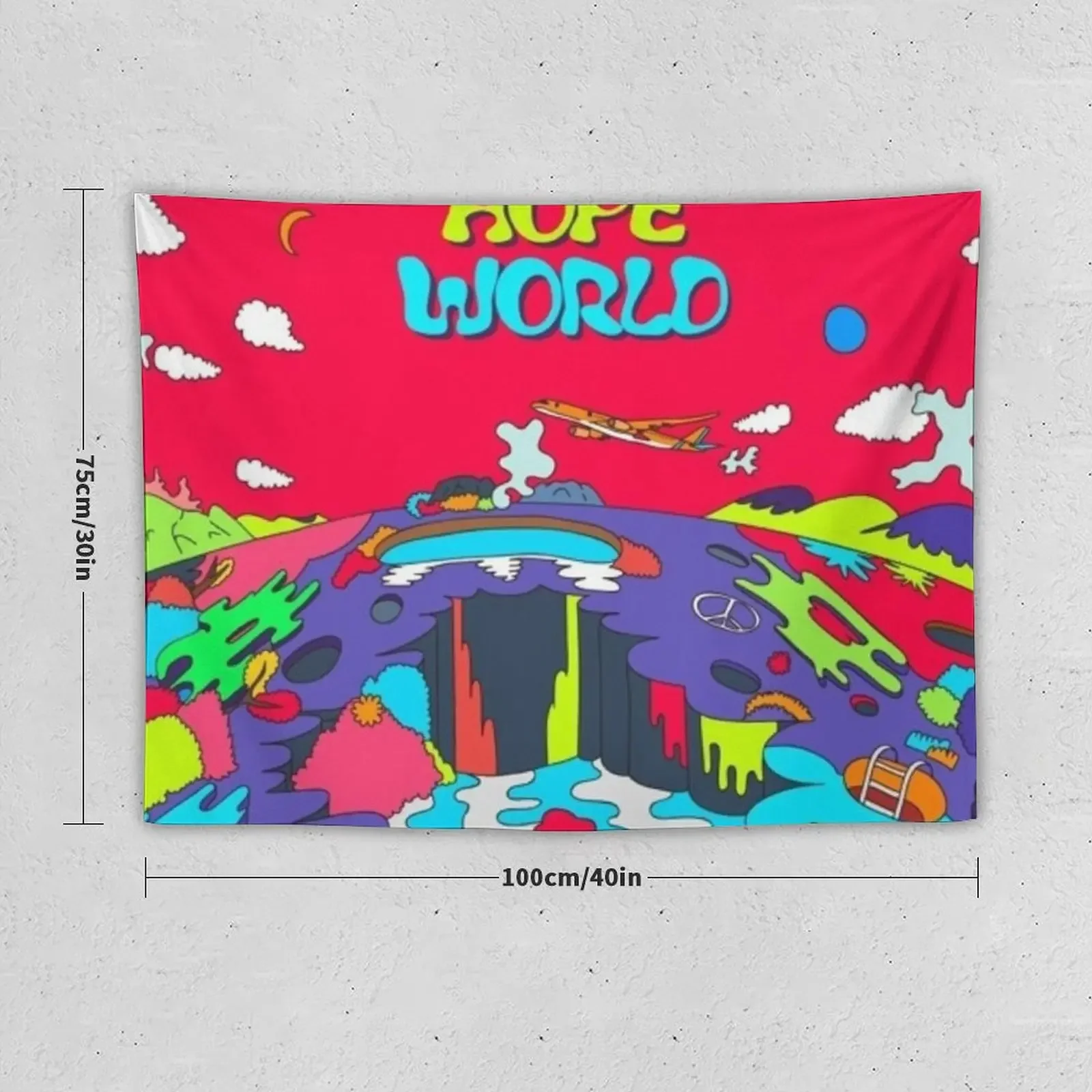 hope world Tapestry Decoration Room Room Aesthetic Tapestry