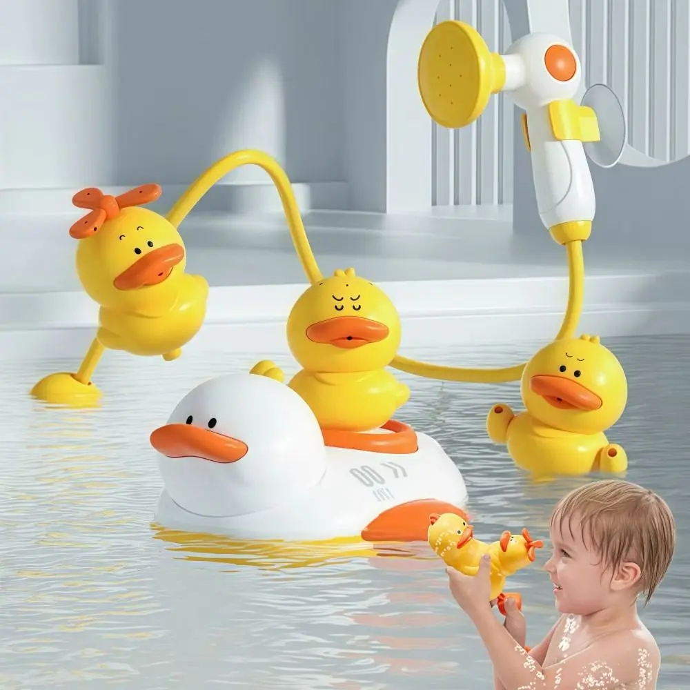 Elektrische Baby Bad Wasser Spielzeug Rotation Spritzen Enten Bad Dusche Kopf Cartoon Multifunktionale Dusche Spielzeug Set Für Badewanne
