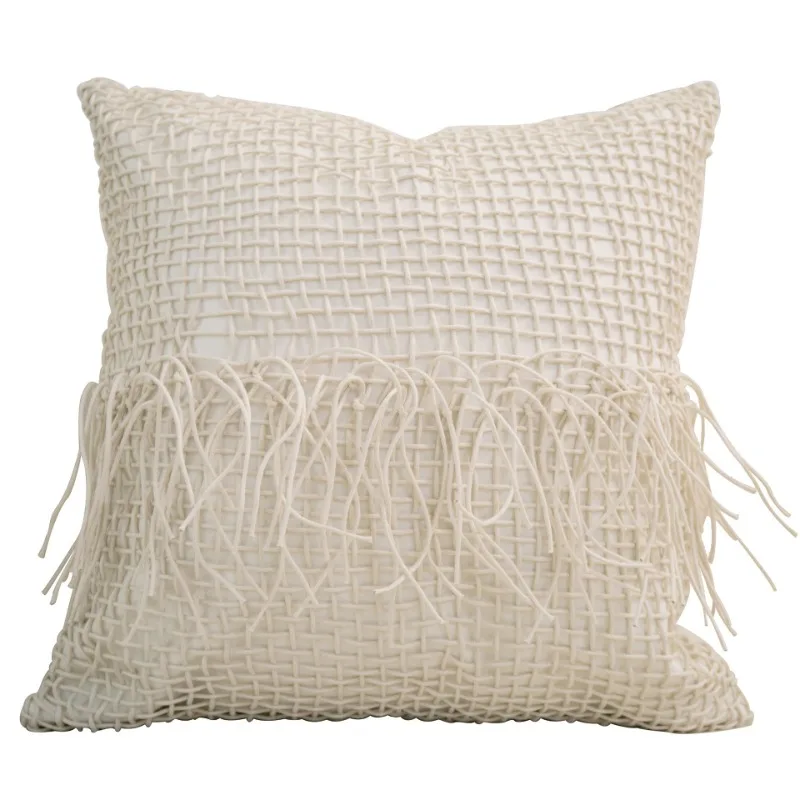 Hand Woven Cushion Cover Brown Pillow Case Decorative for Living Room Sofa Home Decor Luxury Pillowcase 30x50