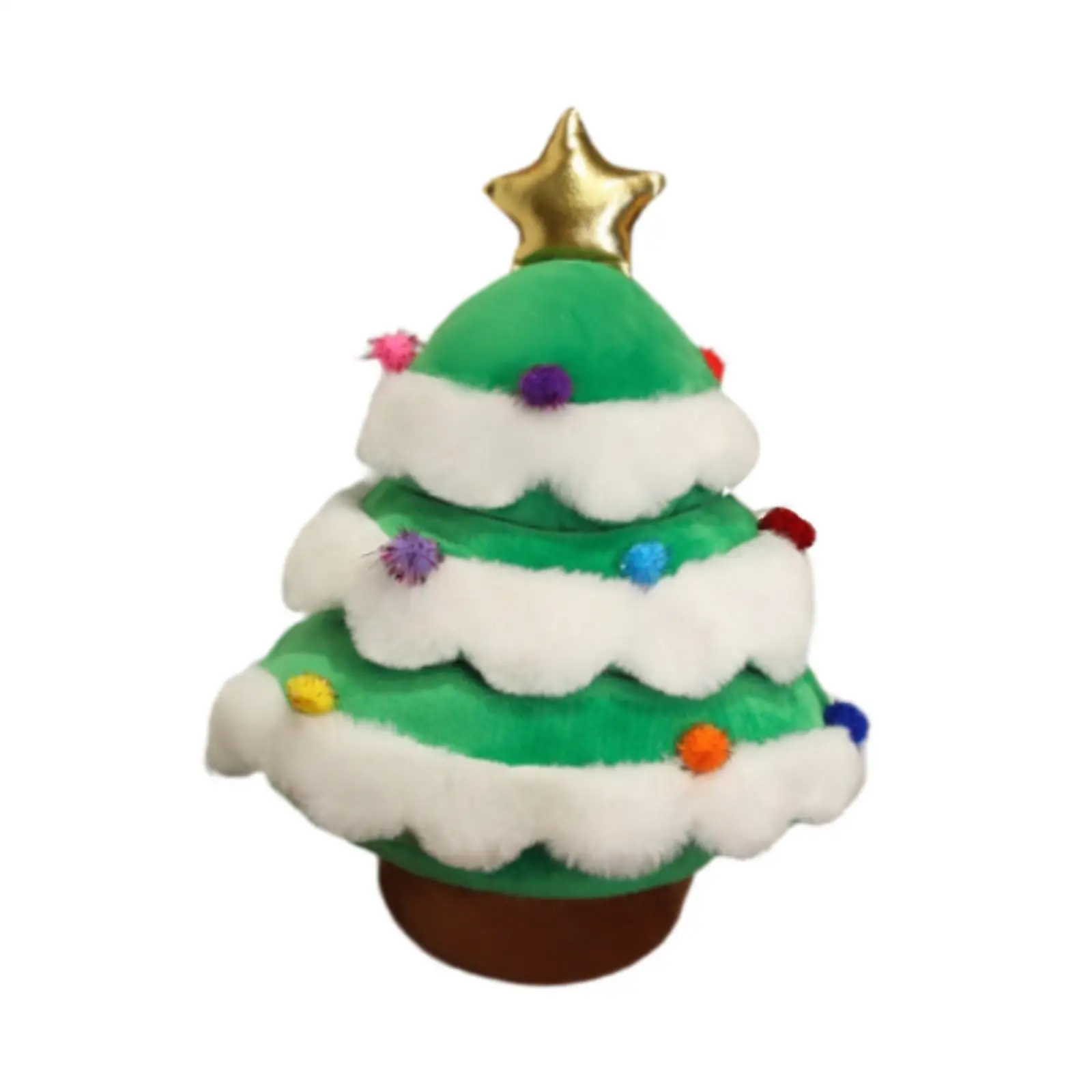 Christmas Tree Stuffed Toy Cute Convenient Soft Practical Christmas Decoration for Coworkers Hotel Dorm Ideal Gift Living Room