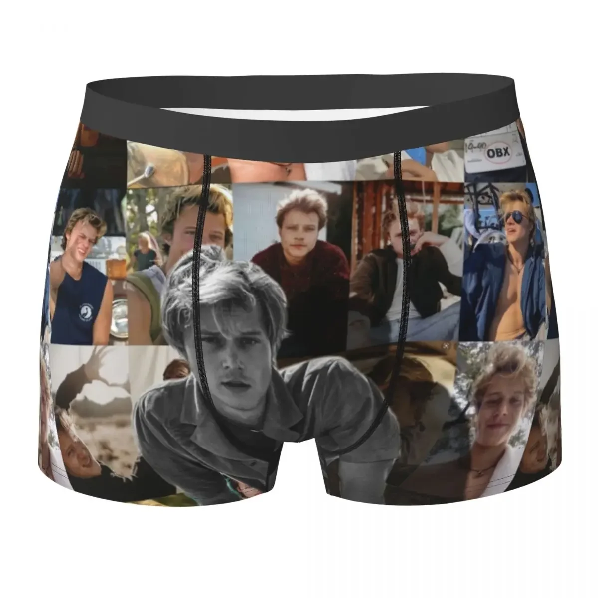 Men's Rudy Pankow Photo Collage Boxer Shorts Panties Polyester Underwear JJ Homme Humor Underpants